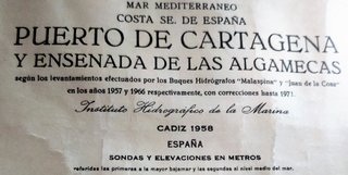 CARTA NÁUTICA PUERTO DE CARTAGENA ENMARCADA