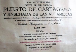 CARTA NÁUTICA PUERTO DE CARTAGENA ENMARCADA