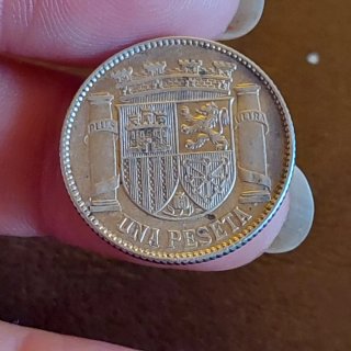 Moneda 1 Peseta Plata 1933 República Española(8)