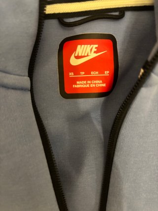 Tuta Nike Tech Azzurra Cappuccio Taglia S
