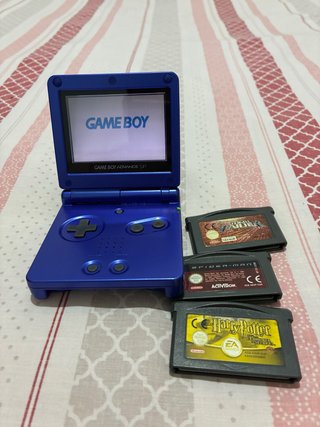 Nintendo Game Boy Advance SP Azul + 3 Juegos