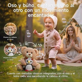 eJog Pup Peluche oso buho musical interactivo