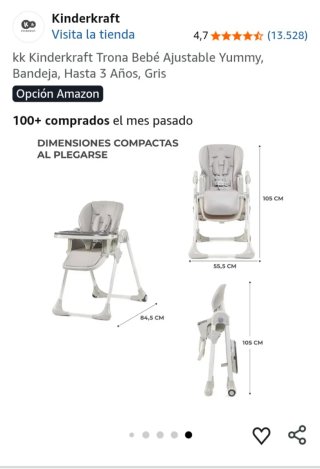 Trona bebé multiusos kinderkraft