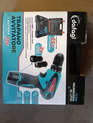Trapano avvitatore con accessori