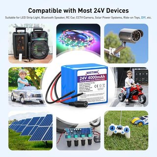 NASTIMA Batería 24V 4000mAh 88Wh BMS DIY RC Solar