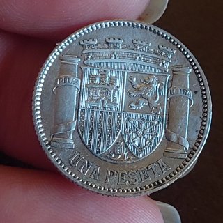 Moneda 1 Peseta Plata Española 1933(11)