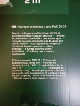 Aspirador Parkside industrial seco y húmedo