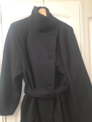 Abrigo Zara Negro Talla xl, con Lana.