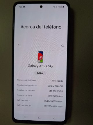 Samsung Galaxy A52s 5G Negro