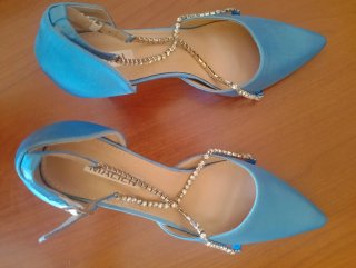 Scarpe MALIEN blu con strass
