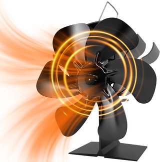 Ventilador Estufa Jumboking 6 Aspas Negro