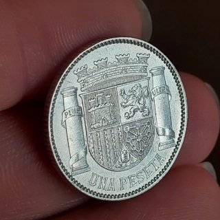 Moneda 1 Peseta Plata 1933 Española(14)