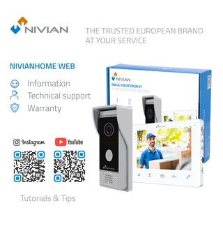 Videoportero Nivian 2 Hilos con Monitor 7