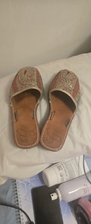 Menorquinas Beige y Rojas Talla 38