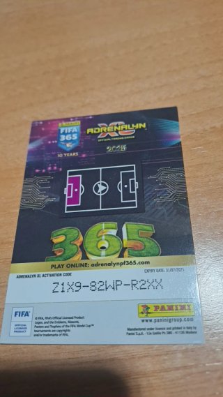 Carta FIFA 365 Adrenalyn XL Edición Limitada
