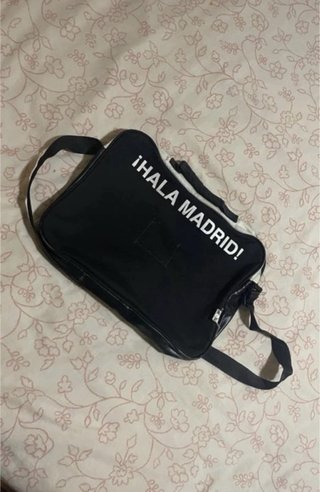 Bolso Hombro Real Madrid Blanco y Negro