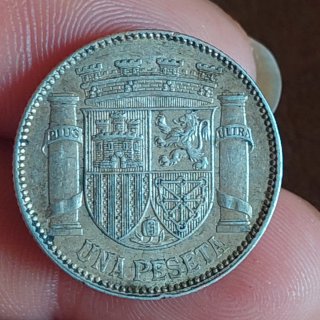 Moneda 1 Peseta Española Plata 1933(21)