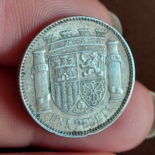 Moneda 1 Peseta Española Plata 1933(21)