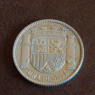 Moneda 1 Peseta Plata 1933 República Española(22)