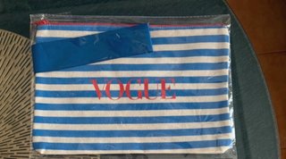 Bolso y neceser Vogue rayas azules