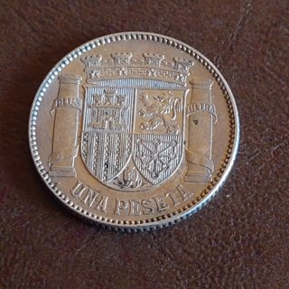 Moneda 1 Peseta Plata Española 1933(23)
