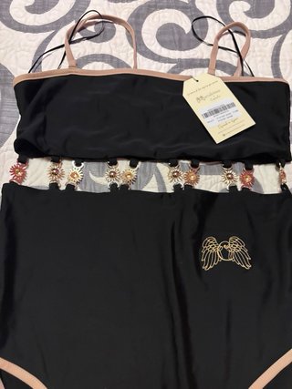 Bañador Camaleónica Negro y Dorado