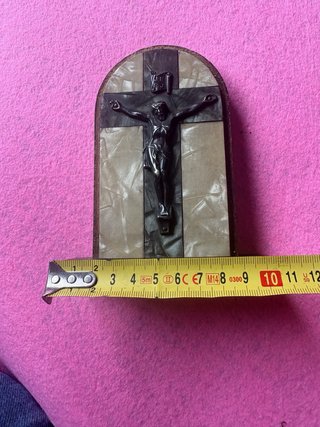 Cristo de sobremesa plata ley antiguo