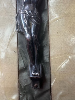 Cristo de sobremesa plata ley antiguo