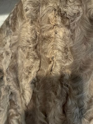 Chaqueta Piel Astracán Vintage Beige/Gris