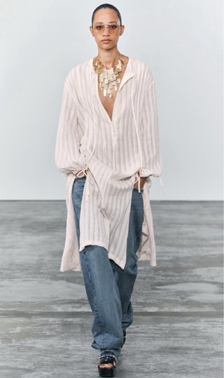 Vestido Túnica Rayas Zara Talla XL
