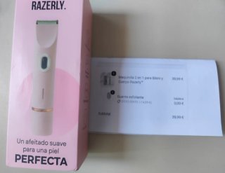 Afeitadora Razerly Rosa y Blanca