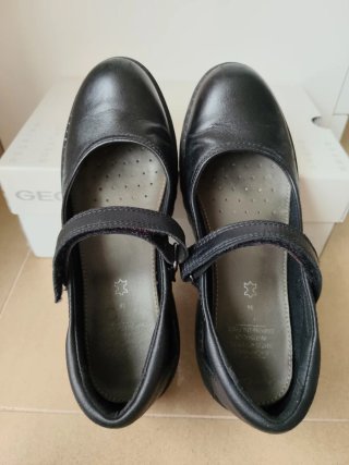 Zapatos Escolares Merceditas Geox Negro Talla 36