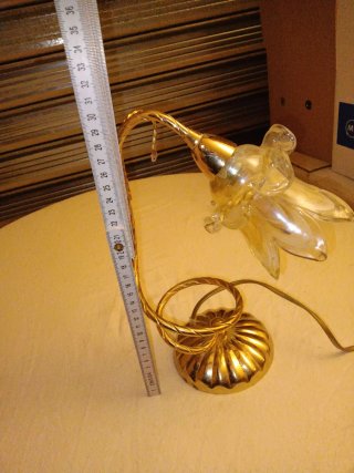 Lampada vintage oro e cristallo