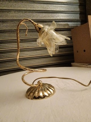 Lampada vintage oro e cristallo
