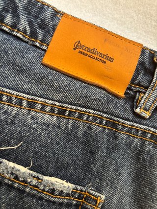 Falda vaquera Stradivarius azul desgastada talla40
