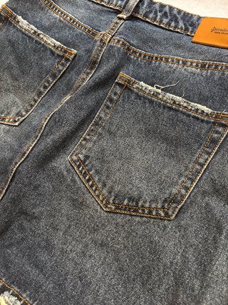Falda vaquera Stradivarius azul desgastada talla40