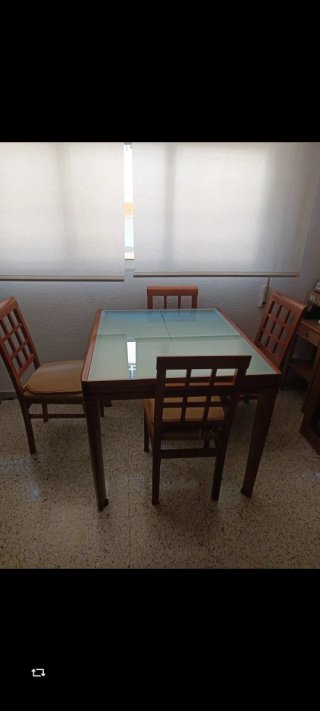 Mesa comedor cristal extensible 2m