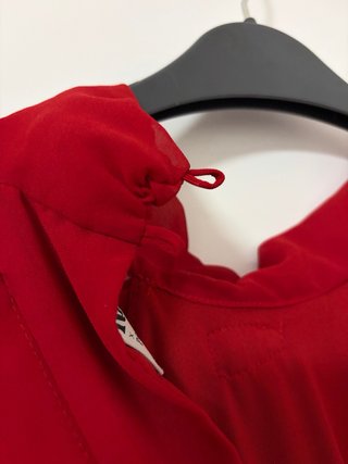 Top fiesta volantes tirantes rojo