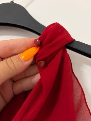 Top fiesta volantes tirantes rojo