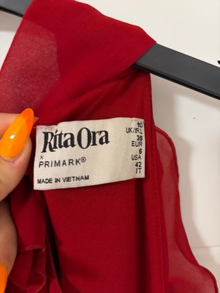Top fiesta volantes tirantes rojo