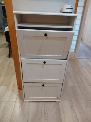 Zapatero blanco 3 baldas