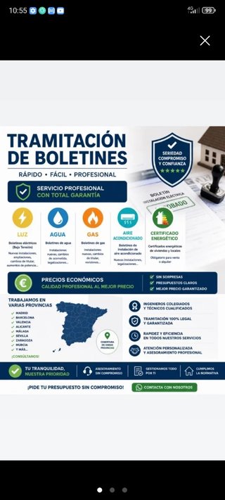 Boletines eléctricos, electricista