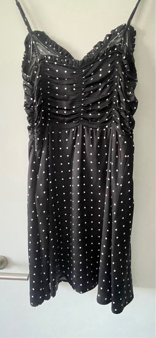 Vestido Maje lunares negro y blanco