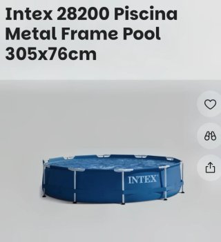 Piscina 305x76cm Intex metal frame