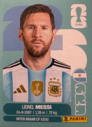 Cromo Lionel Messi Panini Mundial 2026