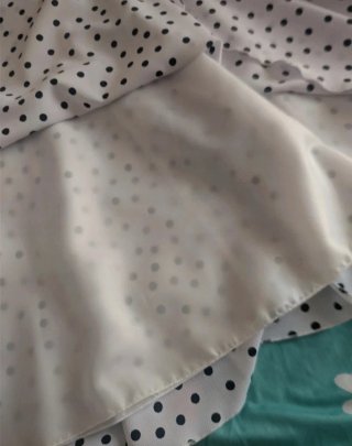 Vestido blanco lunares negro talla S nuevo