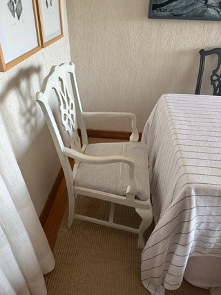 8 Sillas Madera Tapizadas