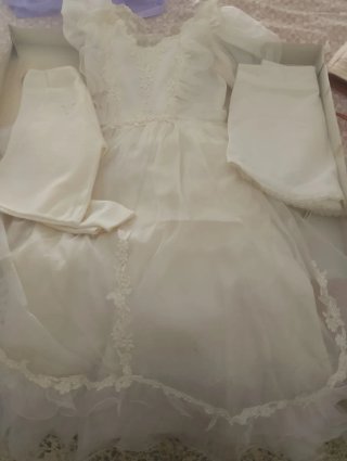 Vestido de comunión blanco con accesorios