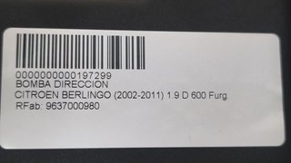 BOMBA DIRECCION CITROEN BERLINGO 1.9 D 600 Furg.