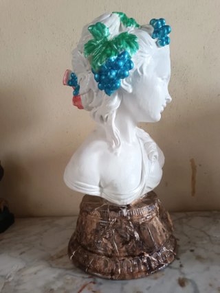 Busto de Baco con peana marmolizada